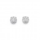 9ct-White-Gold-Diamond-Earrings Sale