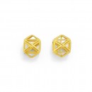 9ct-3D-Geometric-Prism-Studs Sale