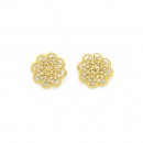 9ct-Filigree-Flower-Stud-Earrings Sale