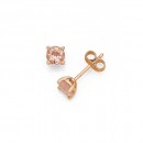 9ct-Rose-Gold-5mm-Morganite-Studs Sale