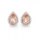 9ct-Rose-Gold-Morganite-Diamond-Earrings Sale