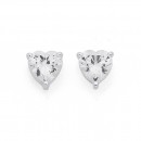 Sterling-Silver-Cubic-Zirconia-Heart-Studs Sale