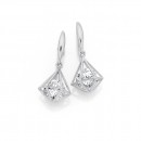 Sterling-Silver-Cubic-Zirconia-Drop-Earrings Sale