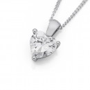 Sterling-Silver-Cubic-Zirconia-Heart-Pendant Sale