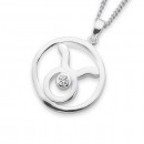 Sterling-Silver-Cubic-Zirconia-Taurus-Zodiac-Pendant Sale