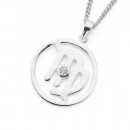 Sterling-Silver-Cubic-Zirconia-Virgo-Zodiac-Pendant Sale