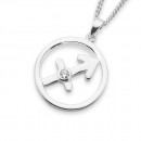 Sterling-Silver-Cubic-Zirconia-Sagittarius-Zodiac-Pendant Sale