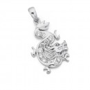 Sterling-Silver-Cubic-Zirconia-Dragon-Pendant Sale