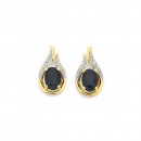 9ct-Sapphire-Diamond-Earrings Sale