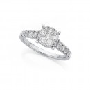 9ct-White-Gold-Diamond-Ring-TDW1ct Sale