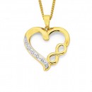 9ct-Diamond-Infinity-Heart-Pendant Sale