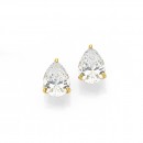 9ct-Cubic-Zirconia-Pear-Stud-Earrings Sale