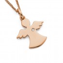 9ct-Rose-Gold-Diamond-Set-Angel-Pendant Sale