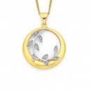 9ct-Diamond-Set-Leaves-Pendant Sale