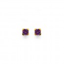 9ct-Amethyst-Studs Sale