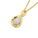 9ct-Diamond-Pave-Set-Teardrop-Pendant Sale