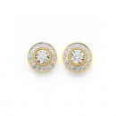 9ct-Diamond-Round-Framed-Stud-Earrings Sale