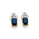 9ct-Sapphire-and-Diamond-Earrings Sale