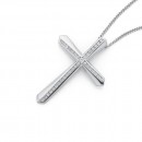 9ct-White-Gold-Diamond-Cross Sale