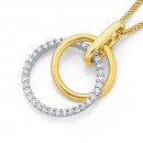 9ct-Two-Tone-Diamond-Pendant Sale