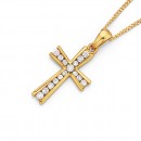 9ct-Diamond-Cross-Pendant Sale