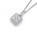 9ct-White-Gold-Diamond-Pendant Sale