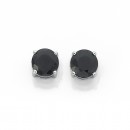 Sterling-Silver-5mm-Black-Sapphire-Studs Sale