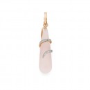 9ct-Rose-Quartz-Diamond-Swirl-Pendant Sale