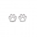 Sterling-Silver-Open-Paw-Print-Stud-Earrings Sale