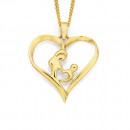 9ct-Mother-Child-Heart-Pendant Sale