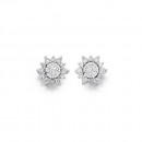 9ct-White-Gold-Diamond-Earrings-TDW25ct Sale