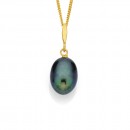 9ct-Black-Freshwater-Pearl-Pendant Sale