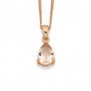 9ct-Rose-Gold-Morganite-Pear-Shaped-Pendant Sale