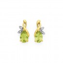 9ct-Peridot-Diamond-Earrings Sale