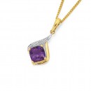 Stunning-Amethyst-Pendant-with-Diamonds Sale