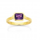 9ct-Amethyst-Bezel-Set-Ring Sale