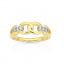 9ct-Diamond-Oval-Link-Dress-Ring Sale