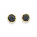 9ct-4mm-Sapphire-Bezel-Set-Studs Sale