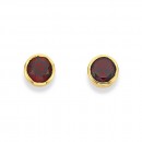 9ct-4mm-Garnet-Bezel-Set-Studs Sale