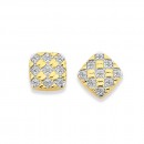 9ct-Cushion-Shaped-Ribbed-Diamond-Earrings Sale