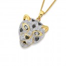 9ct-Leopard-Diamond-Head-Pendant Sale