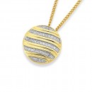 9ct-Wave-Disk-Diamond-Pendant Sale