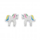Sterling-Silver-Enamel-Unicorn-Earrings Sale