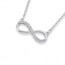 Sterling-Silver-Cubic-Zirconia-Infinity-Necklet Sale