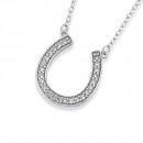 Sterling-Silver-Cubic-Zirconia-Horse-Shoe-Necklet Sale