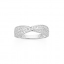 Sterling-Silver-Cubic-Zirconia-Crossover-Ring Sale