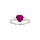 Sterling-Silver-Cubic-Zirconia-Heart-Ring Sale