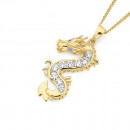 9ct-Cubic-Zirconia-Dragon-Gents-Pendant Sale