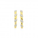 9ct-Diamond-Set-Twist-Hoops Sale