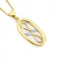 9ct-Diamond-Set-Oval-Pendant Sale